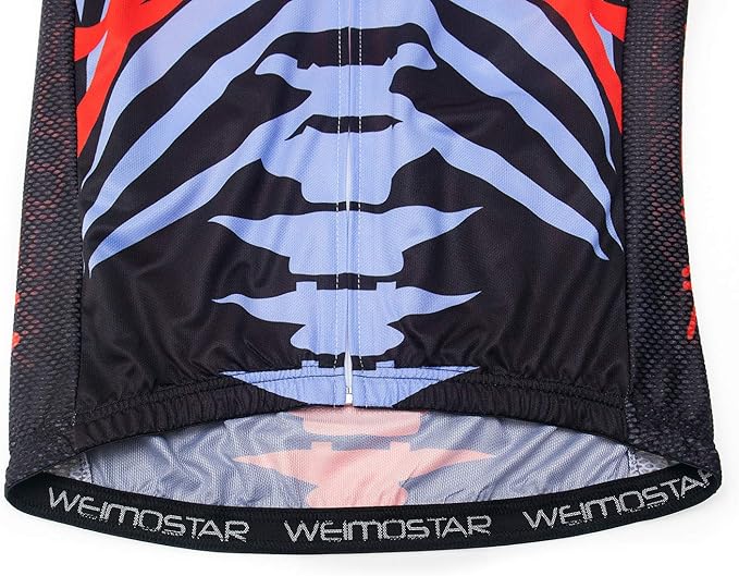 Cycling Jersey Men USA Summer Bike Short Sleeve 3-Pockets Breathable Quick-Dry Shirt S-3XL