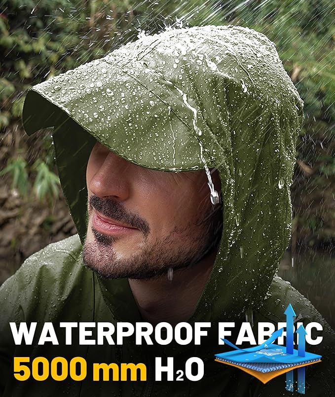 SWISSWELL Mens Rain Jacket & Coats Packable Lightweight Waterproof Windbreaker Hooded for Golf Cycling Hiking
