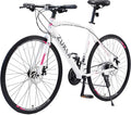 Adult Hybrid Bike 24 Speed Hybrid Bike Disc Brake 700C Road Bike, Aluminium Alloy Frame,Disc Brake,Racing Bicycle,Commuter Bike,for Men Women's City Bicycle