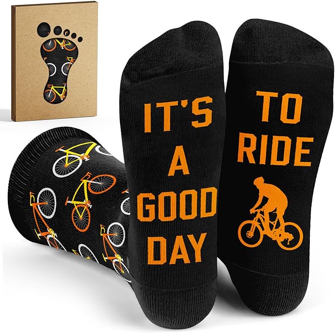 Cycling Socks - Gifts for Cyclists, Mountain Bike Accessories, Bike Socks and Funny Biker Gifts for Men