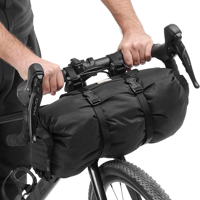 EasyRider Bike Handlebar Bag - Waterproof, Durable Cordura Fabric & Bicycle Equipment Holster Set - Front Biking Storage, Bikepacking Dry Bag for Cycling Travels - 15 lt