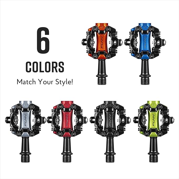 Funn Tactic Clip-in Pedals, Compatible with SPD Cleats, XC Race Pedals for MTB