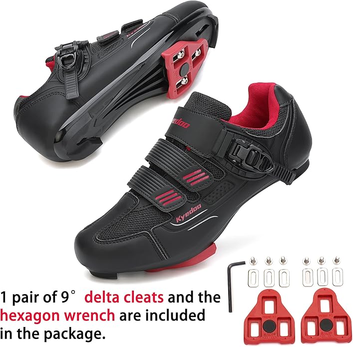 Unisex Cycling Shoes Compatible with Peloton Bike Shoes Indoor Clip in Peleton Road Bike Riding Racing Biking Shoes with Delta Cleats for Mens Womens Indoor Outdoor Bike Pedal