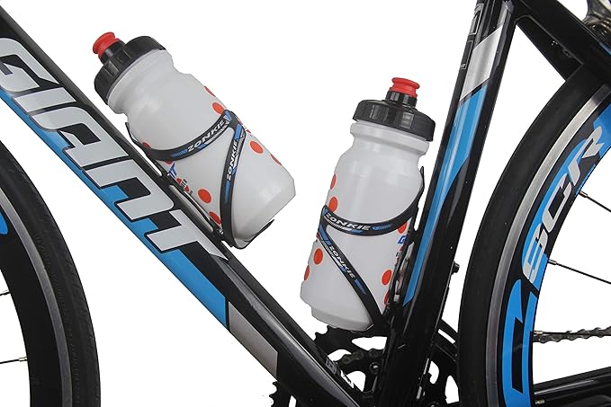 ZONKIE Road, Mountain Bicycle Water Bottle Cage, No Lost Bottles, Lightweight and Strong Bicycle Bottle Holder, Quick and Easy to Install, Great for Road, Mountain and Kids Bikes 30g