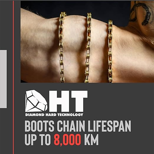 TAYA ONZE-111 11-Speed Bike Chain, 120 Links, Ti-Gold, Durable and Smooth Shifting, 2 Pcs Pack, for Gravel and MTB