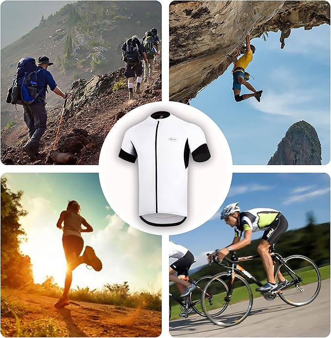 Cycling Jersey Men Bicycle Shirt Short and Long Sleeve MTB Road Biking Jersey with Pockets