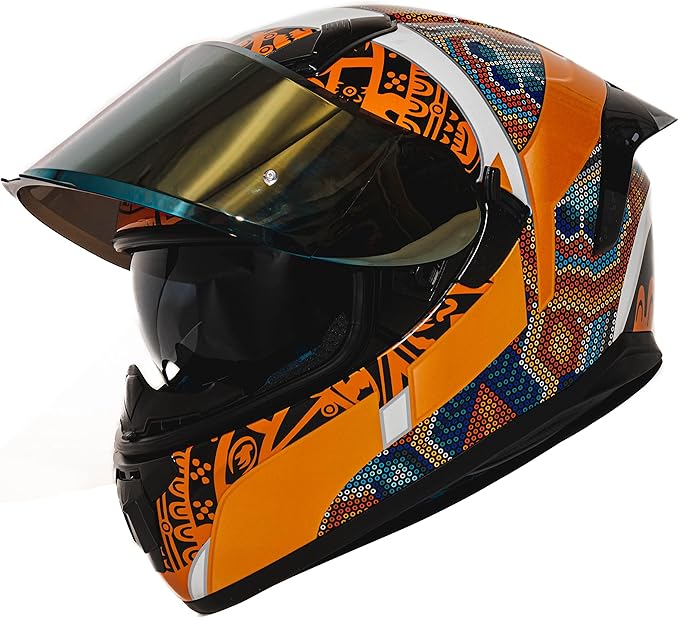 HAX Obsidian Full Face Dual Visor Adult Motorcycle Helmet for Motorbike Street Bike with Pinlock Ready DOT Approved HUICHIOL XL