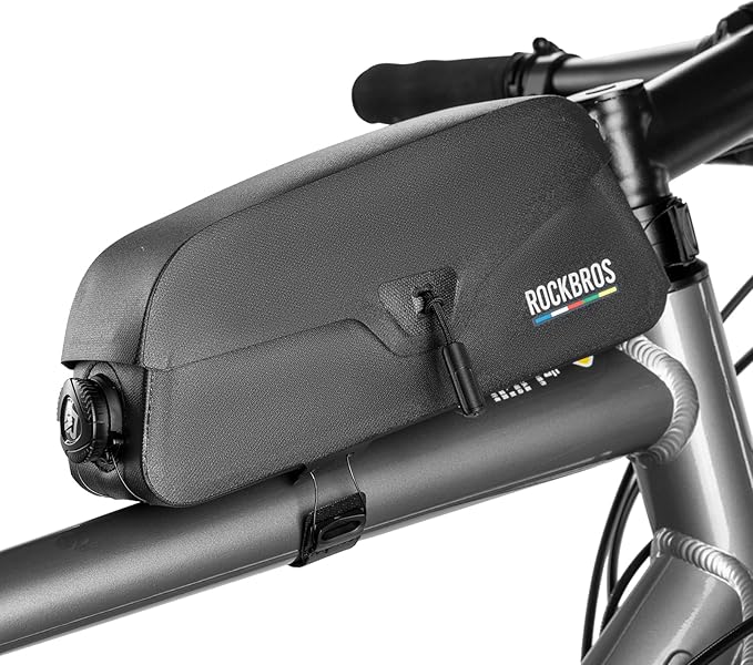 ROCKBROS bike frame bag with Magnetic Flap bike top tube bag Waterproof Cycling Pouch Tools Storage Bag for mountain Road bike