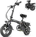 ZNH Electric Bike for Adults and Teens,14" Foldable Electric Bike with 1000W Peak Motor Up to 23 MPH, Electric Mini Bike with 48V 13Ah Removable Battery 28-50 Miles PAS Range, UL 2849 Certified