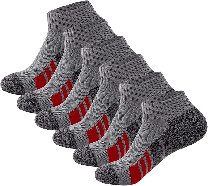 Sock Amazing 6 Pairs Men's Socks Low Cut Ankle Sock Cushion Non Slip No Show Breathable Running Socks for Cycling Fitness