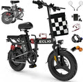 Folding Electric Bike for Adults, 800W Peak Motor 25MPH, Ebike with 48V 14Ah Removable Battery, 35-55 Miles Range, 14'' Adults Electric Bicycles for Men Women Commuter UL 2849 Safety Standard