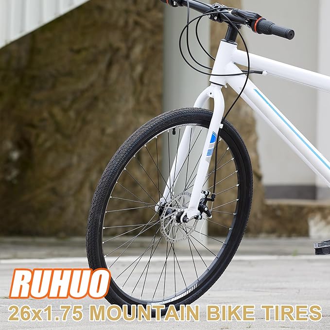 2-Pack 20x1.75 Bike Tire Tube, 20 Inch Mountain Bike Tires & Tubes, Folding Replacement Bicycle Tires with 2 Tire Levers for Hybrid, City Commuter, Urban