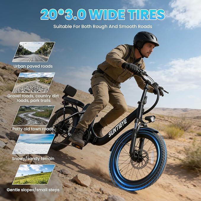 Electric Bike for Adults and Teens, Ebike, Electric Bicycle Mountain Dirt Bike Fat Tire Electric Bike, Multi-Funtional Bike for Work, School, Commute, Off-Road