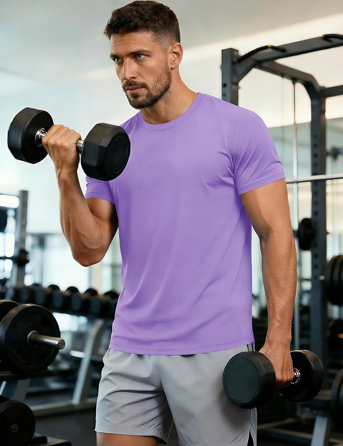 MAGCOMSEN Men's Short Sleeve UPF 50+ T-Shirt Quick Dry Workout Athletic Running Swim Tops Tee Rash Guard Performance Shirts