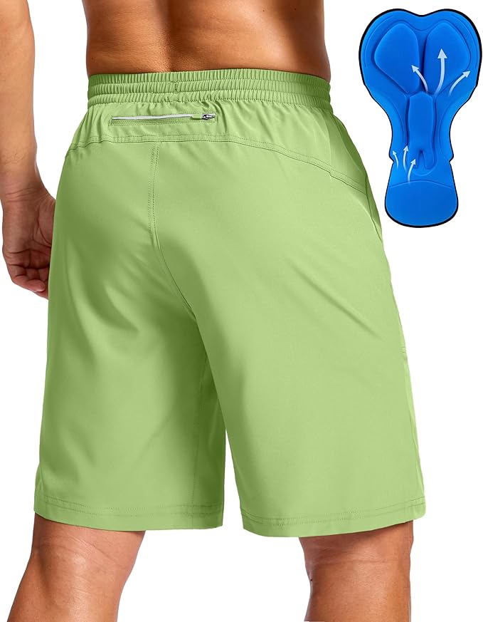 Bikewa Men's Mountain Bike Shorts 4D Padded Baggy Bicycle Biking Riding Lightweight Cycling Shorts with Zipper Pockets