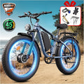 6000W Electric Bike for Adults, 45MPH Dual Motor Ebike, 60V 1200WH E Bike, 100 Miles Bicycle, Full Suspension, Dual Hydraulic Disc Brake Ebike, Charge Voltage 67.2V, Brake/Turn Signal