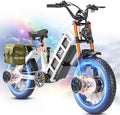 2025 eAhora Juliet Pro 2 5400W/1200W 43/34MPH Dual Motor | 60V 70Ah/52V 60Ah 200-220+Miles Long Range Ebike for Delivery and Commuting | 20'' Fat Tire Full Suspension Electric Bike for Adults