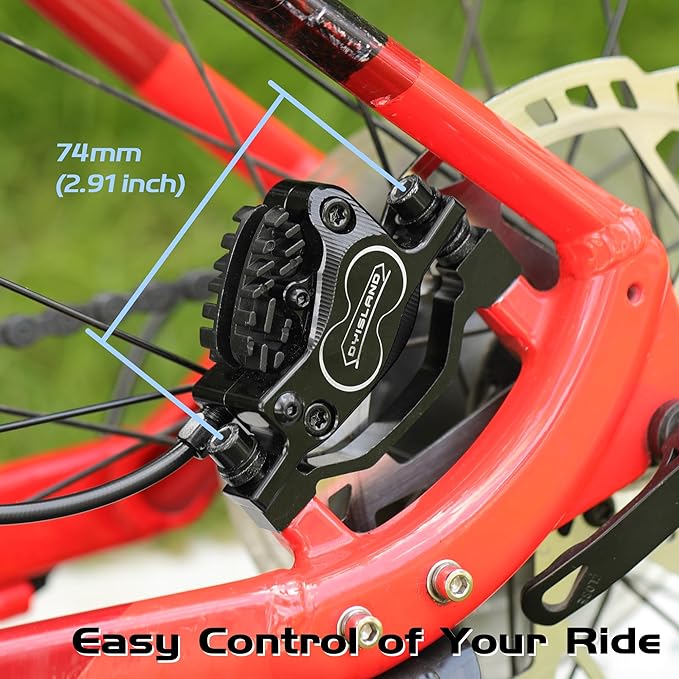 SD-230X MTB Hydraulic Disc Brake Set 2-Pistons/4-Pistons,Aluminum Front and Rear Two-Finger Brake levers,Brake Kit for Mountain Bike