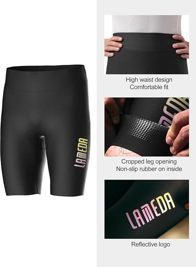 LAMEDA Padded Bike Shorts for Men Breathable Cycling Shorts with Padding Moisture-Absorbing Bicycle Shorts for Biking Road