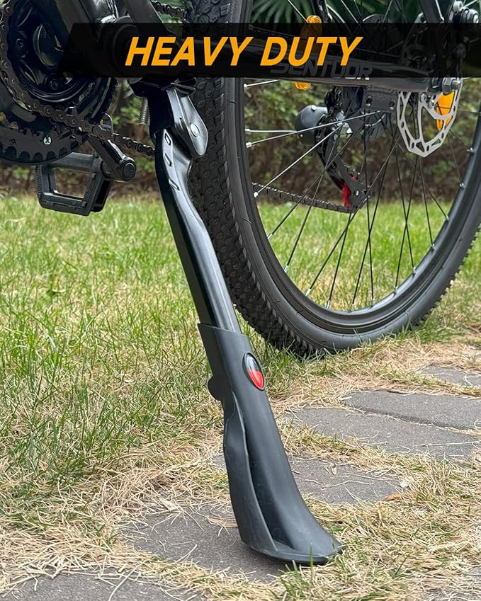 Wakano Bike Kickstand 24-29 inches, Heavy Duty Bike Kickstand for Adult Bike, Max Load: 170 LBS, Extra Large Base with Cleats, Robust Bicycle Stand for Mountain Bikes, City Bikes and Commuter Bikes