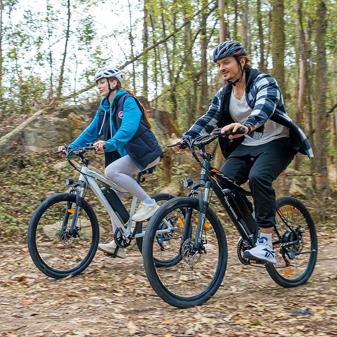 5TH WHEEL Mate Electric Bike for Adults - 1000W Peak Motor, 23MPH Top Speed, 468WH Removable Battery, 7-Speed Gears & Adjustable Stem - Commuting & Mountain E-Bike with Color LCD Display