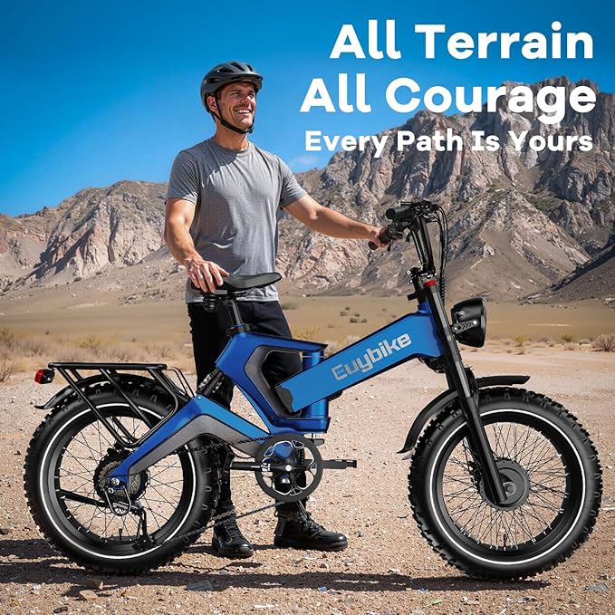 3000W/2000W Peak Dual Motor/Single Motor Foldable Electric Bike for Adults, 52V 30Ah Removable Battery, 35 MPH & 120 Miles, 20"x4.0" Fat Tire Mountain Bicycle, Magnesium Alloy Frame Dirt Ebike