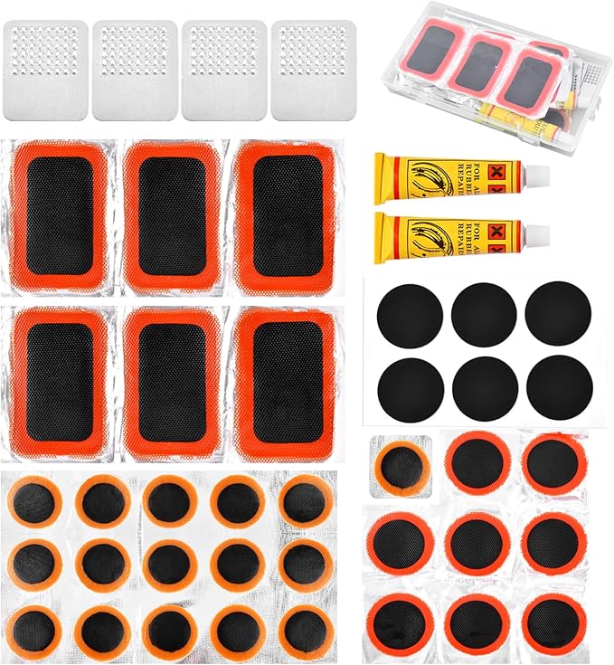 Saycker Bike Tire Repair Kit, Bycicle Inner Tube Puncture Patch Kits,Glueless Patchs for Road Mountain