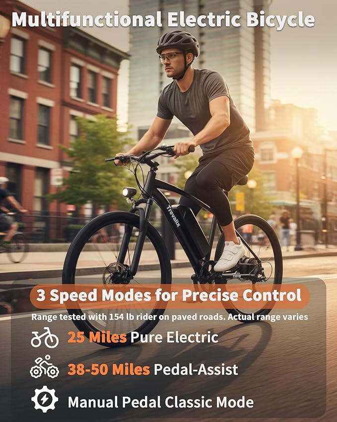Electric Bike for Adults, 50/74 Miles 20 MPH Mountain EBike, Cadence/Torque Sensor with 500W Peak E Bike, 10.4/15.6Ah Removable Battery, 26“ Puncture-resistant Tires bike with Shimano 6-Speed