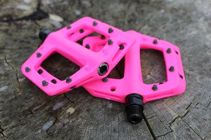 Eastern Nylon Linx Pedals 9/16 - Lightweight, High-Grip MTB & BMX Pedals with Removable Metal Pins, Chromoly Axle for BMX, MTB, Road & Kids Bikes - Multiple Colors