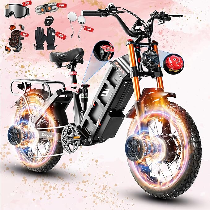 2025 Juliet Pro 2/Juliet Electric Bike for Adults 43MPH/34MPH Peak 5400W/1200W 60V 70AH/48V 60AH Ebike 220+Miles Long Range Electric Bike 20"*4.0 Fat Tires Step Thru Full Suspension Electric Bycicle