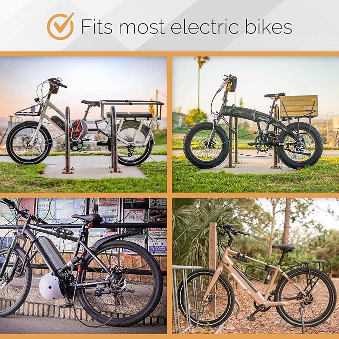 Via Velo 4 Folding Bike Lock Set, Same Key System Keyed Alike, New 2022, Heavy Duty Hardened Steel, Lightweight, Bike Lock for Electric Bike, Electric Scooter, Dirt Bike, with Mounting Case