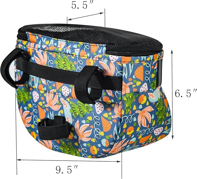 Kids Bike Basket,Durable Front Frame Bicycle & Scooter Basket Bag,Waterproof Fabric Bicycle Handlebar Bag for Boys, Girls, Toddlers with Zipper Mesh Lip (Graffiti)