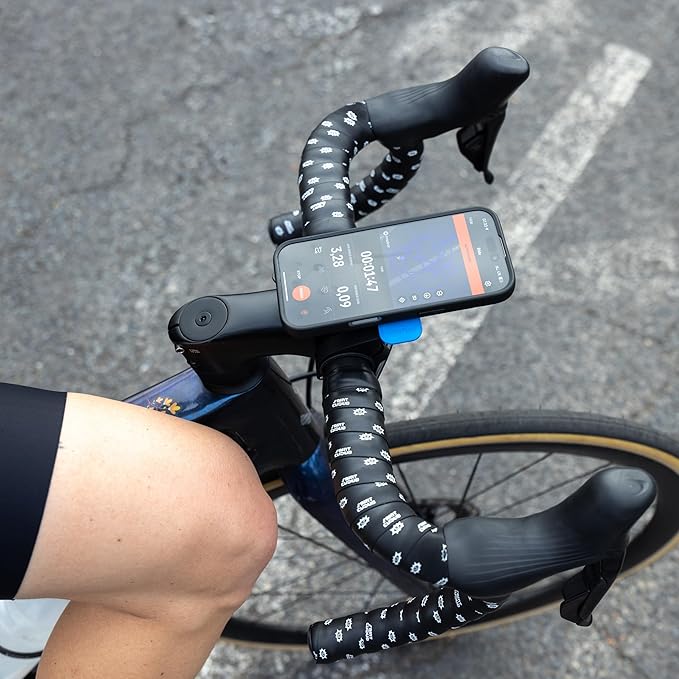 Quad Lock Out Front Handlebar Bicycle Phone Mount (V3) for iPhone, Galaxy, Pixel and Universal Adapters