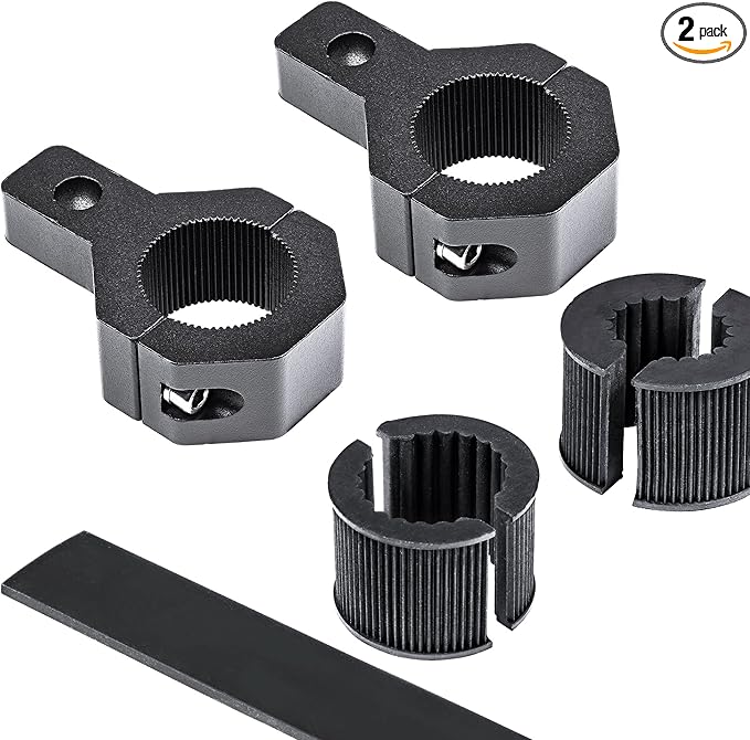 LAMPHUS Off-Road ATV UTV Light Bar Mounts Mounting Bracket Mini Bar Clamp Kits [0.75"/1"/1.25" Inch] [Vertical Bar] [Aluminium] [2 Unit] Bull Bar UTV Roll Bar Clamp Tube Roll Cage Clamps Mount