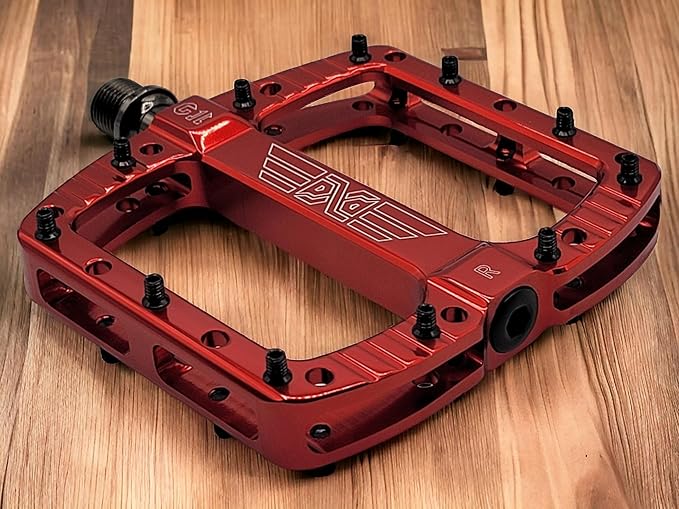 PDX G11 Mountain Bike Pedal MTB Pedal Large Concave Platform Machined Aluminum Polished Bicycle Non-Slip Pedals 9/16 Chromoly Spindle Smooth Ball Bearings