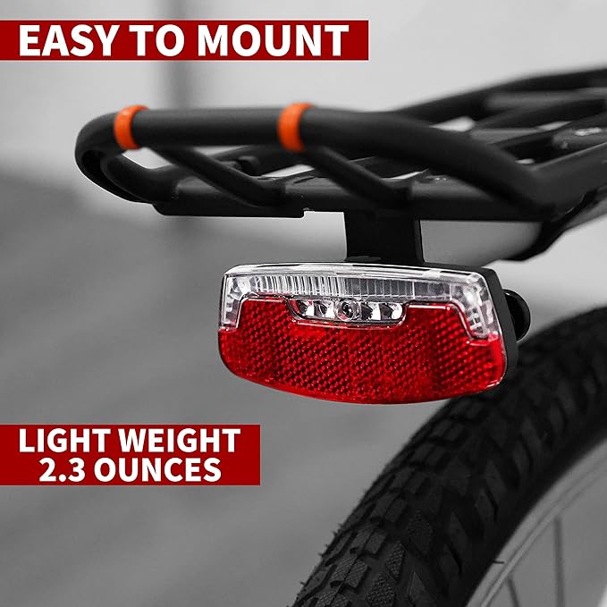 BV Bike Lights for Night Riding LED Bike Tail Light - Bicycle Light Battery-Powered/Rechargeable - Rear Bike Light Weather Resistant - Visible Up to 1500ft Bicycle Tail Light LED Bike Light