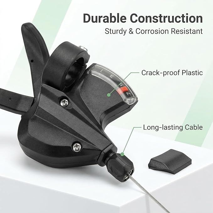 SL-M315-7 Speed Bike Shifter Right Thumb Gear Shifter Bicycle Shift Lever MTB Mountain Bike Shifter Trigger Shifter Commuter Folding Hybrid Bike Gear Shifter with Gear Indicator