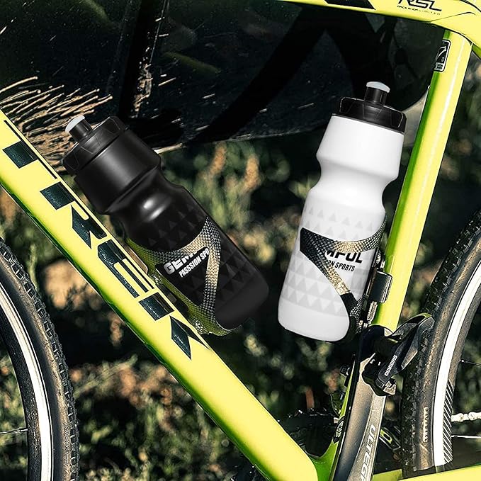GEMFUL Bike Water Bottle BPA Free 750 ml 2 Pack