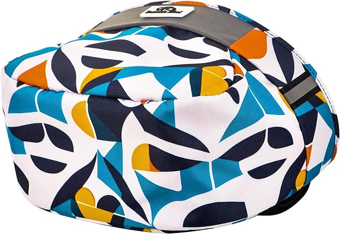 Kids Bike Basket,Durable Front Frame Bicycle & Scooter Basket Bag,Waterproof Fabric Bicycle Handlebar Bag for Boys, Girls, Toddlers with Zipper Mesh Lip(Geometry)