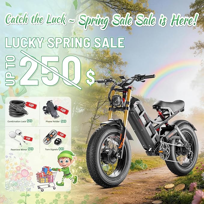eAhora Romeo Pro 3/2 [2026] 46-50 Mph Electric Bike for Adults, Peak 5600W Dual Motor Ebike, 60V/52V 80Ah/70Ah 250 Miles Long Range E Bike, 26”*4.0 Fat Tire Air Full Suspension Off-Road E-Bike