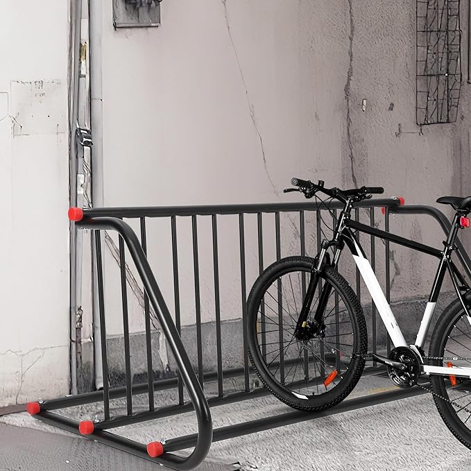 Commercial Grid Bike Rack, Double Sided Bike Rack Stand Ground, 10-Bike Capacity Bicycle Storage Stand, Power Coated Steel Floor Parking Stand for Garages, Stores, Schools and Universities