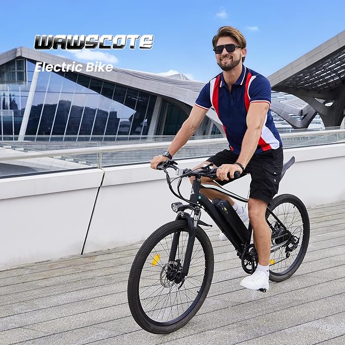 Electric Bike - 750W Peak Motor Electric Bicycle, 20MPH, 60 Miles, Removable Battery, Shock Absorber, 5 Speed E Bike, 26” Tire Commuter Electric Bicycle for Adults