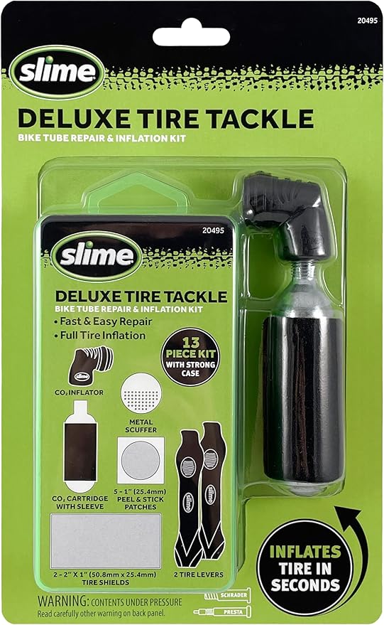 Slime Deluxe Tire Tackle: Bike Tube Repair & Inflation Kit