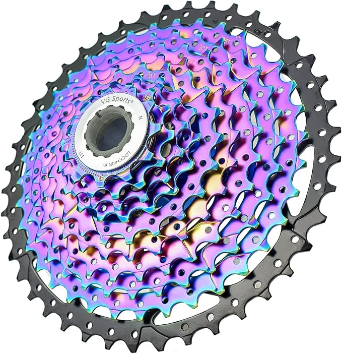 VG SPORTS 8/9/10/11/12 Speed Ultra-Light Bike Cassette for Mountain Bike 11-40T/11-42T/11-46T/11-50T/11-52T MTB Cassette Lightweight Aluminum Bracket Cassette