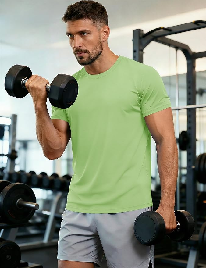 MAGCOMSEN Men's Short Sleeve UPF 50+ T-Shirt Quick Dry Workout Athletic Running Swim Tops Tee Rash Guard Performance Shirts