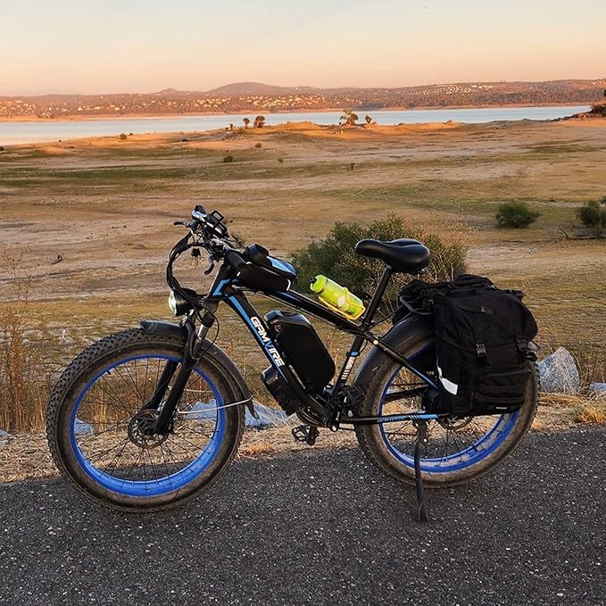 Ebike for Adults Electric, 52V 19.2Ah/32Ah, Peak 2000W/2500W E-Bike, 36/40MPH, 70 Miles/100Miles, Hydraulic Disc Brake, Off Road Snow Mountain E-Bike, 24"/26" Fat Tire Electric Bicycle UL2849 by SGS
