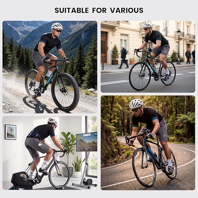 Sportneer Bike Shorts for Men: 3D Padded Lightweight Riding Biking Cycling Mountain Bike Shorts for Men with Zipper Pockets