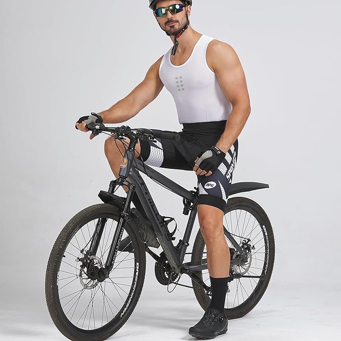 sponeed Men's Cycling Shorts Padded Bicycle Riding Pants Bike Biking Clothes Cycle Wear Tights