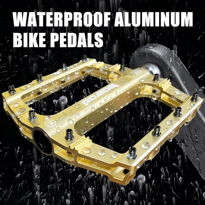 Bike Pedals 9/16" Lightweight Non-Slip Bicycle Platform Pedals - Fits Most Adult Bikes & Mountain Bikes &MTB, Road Bikes and Slip-Resistant Design