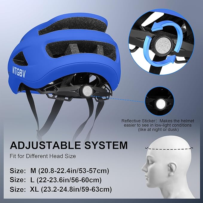 Adult Bike Helmet for Men/Women with Helmet Bag 2 Removable Moisture-Wicking Liners Adjustable Dial Comfort Fit Lightweight Shockproof CPSC 1203 Safety Certified for Road-Ready/Urban-Commute/MTB